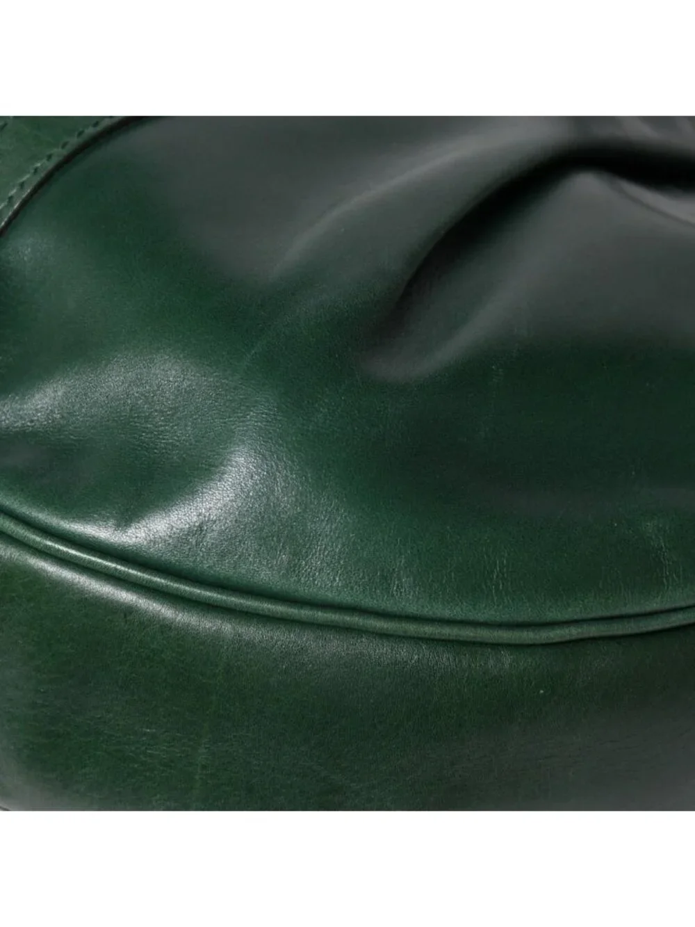 Saint Laurent Rive Gauche Leather Hobo Shoulder Bag Tom Ford Era Pleated Green
